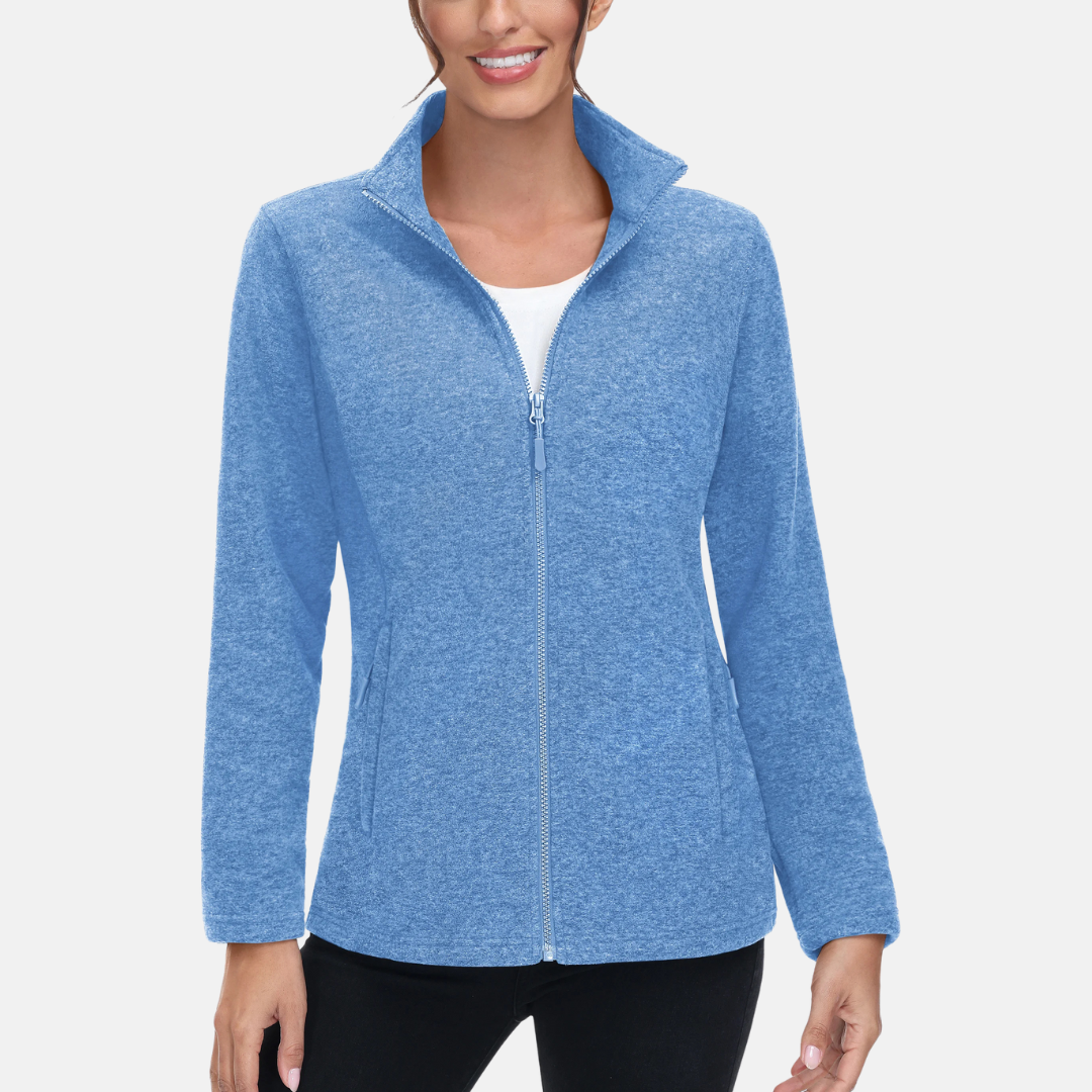 Fleecejacke für die kalten Tage - Sportliche Fleecejacke mit Kapuze für Damen