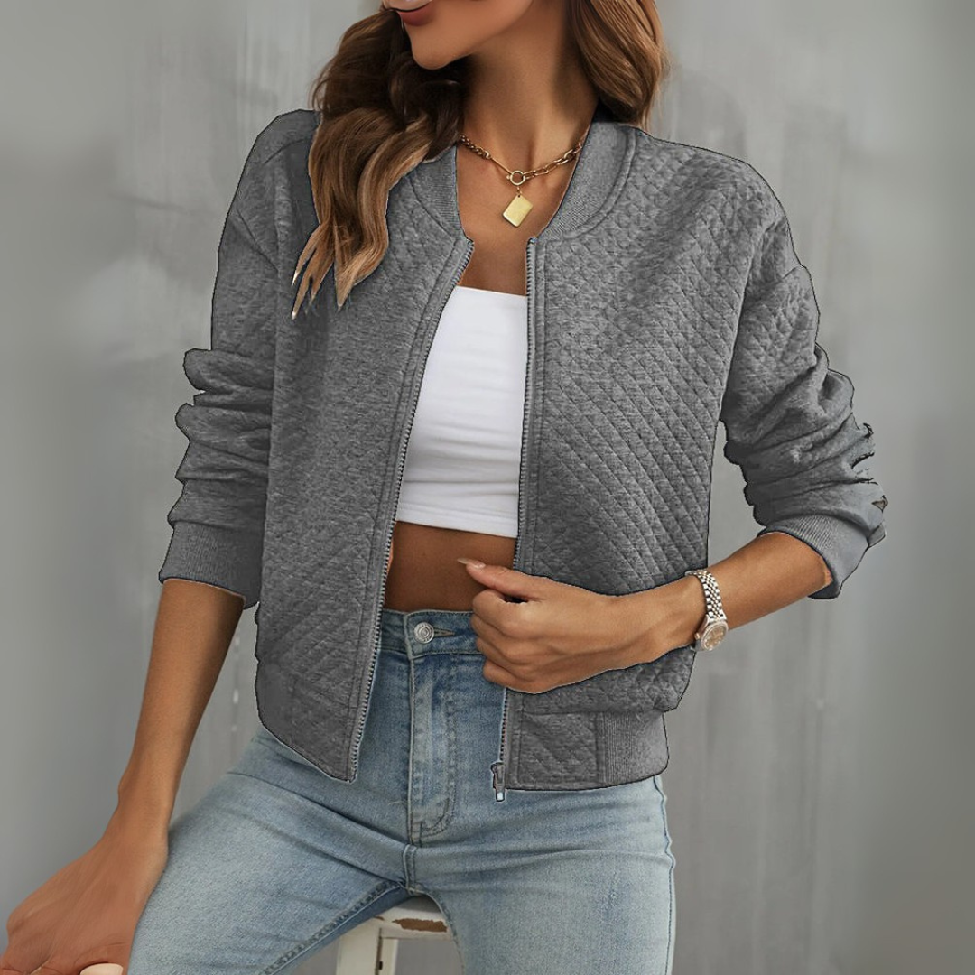 Bomberjacke für den Herbst - Leichte Strickjacke für Damen