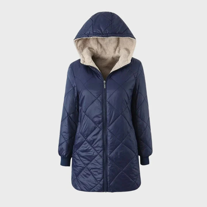 Vogae Parka | Trendiger langer Winterparka mit Polar-Fleece-Futter für Damen