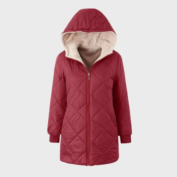 Vogae Parka | Trendiger langer Winterparka mit Polar-Fleece-Futter für Damen