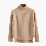 Warmer gestrickter Pullover für Damen mit langen Ärmeln