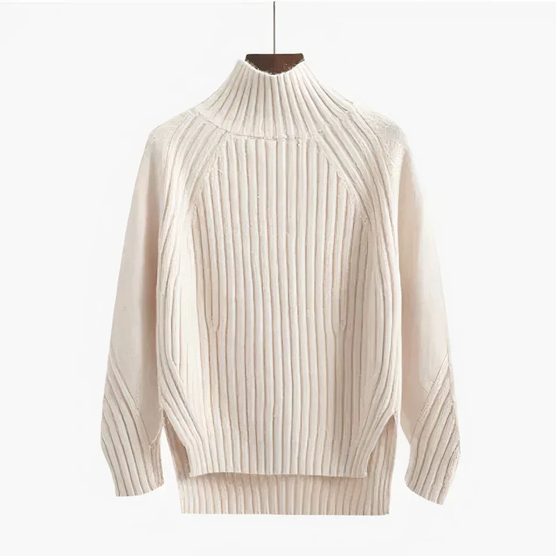 Warmer gestrickter Pullover für Damen mit langen Ärmeln