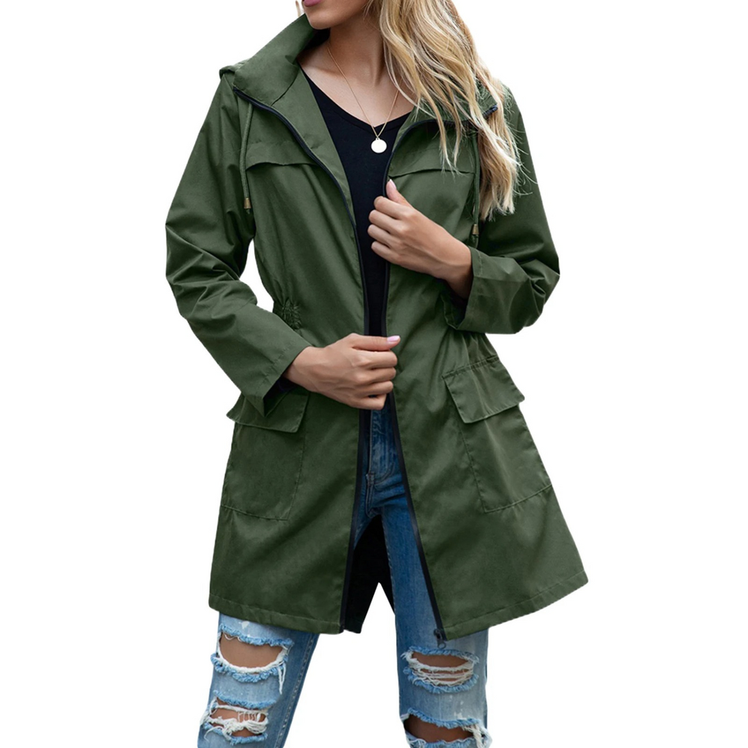 Regenjacke für den Herbst - Stilvolle Übergansjacke mit Kapuze