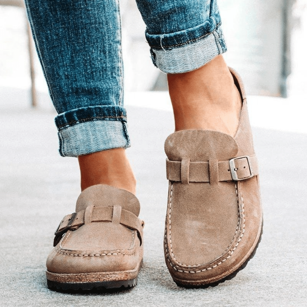 Pantoletten für Damen - Bequeme Clogs mit Korksohle für Sommer