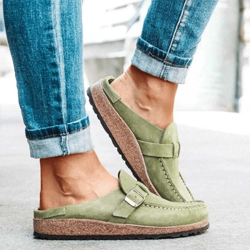 Pantoletten für Damen - Bequeme Clogs mit Korksohle für Sommer