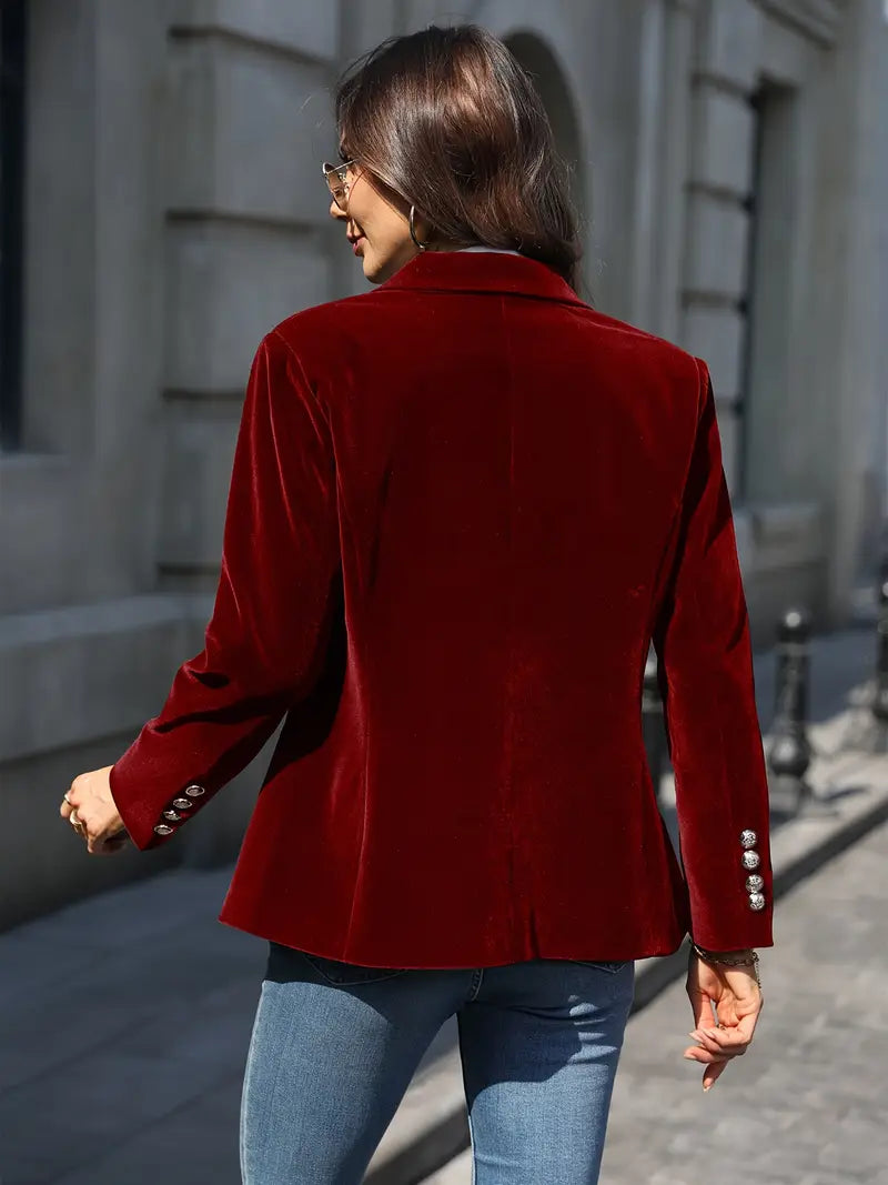 Blazer für Damen - Elegante Samt-Übergangsjacke