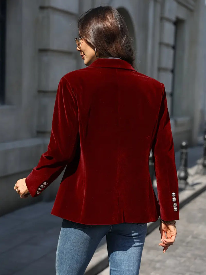 Blazer für Damen - Elegante Samt-Übergangsjacke