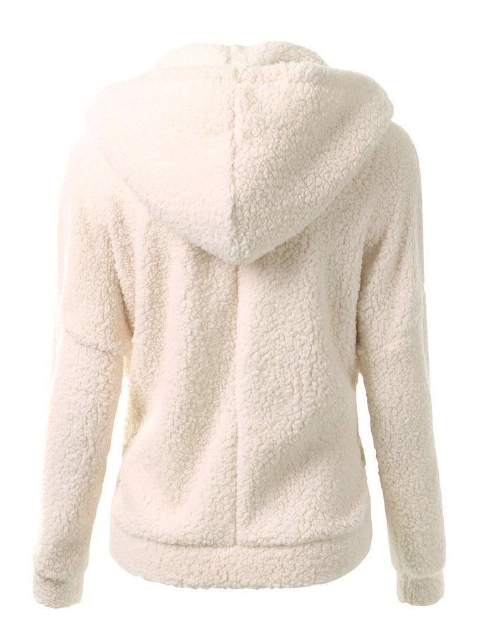 Fleecejacke für den kalte Tage - Warme Fleecejacke mit Kapuze für Damen