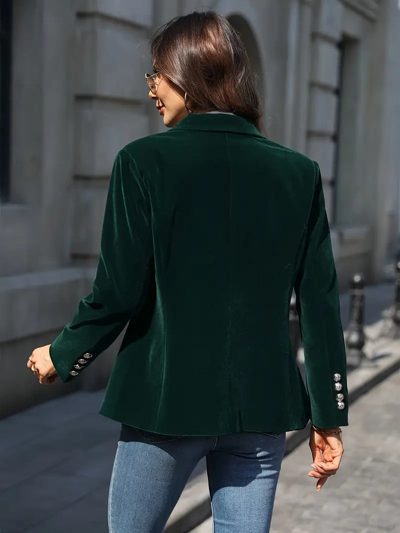 Blazer für Damen - Elegante Samt-Übergangsjacke