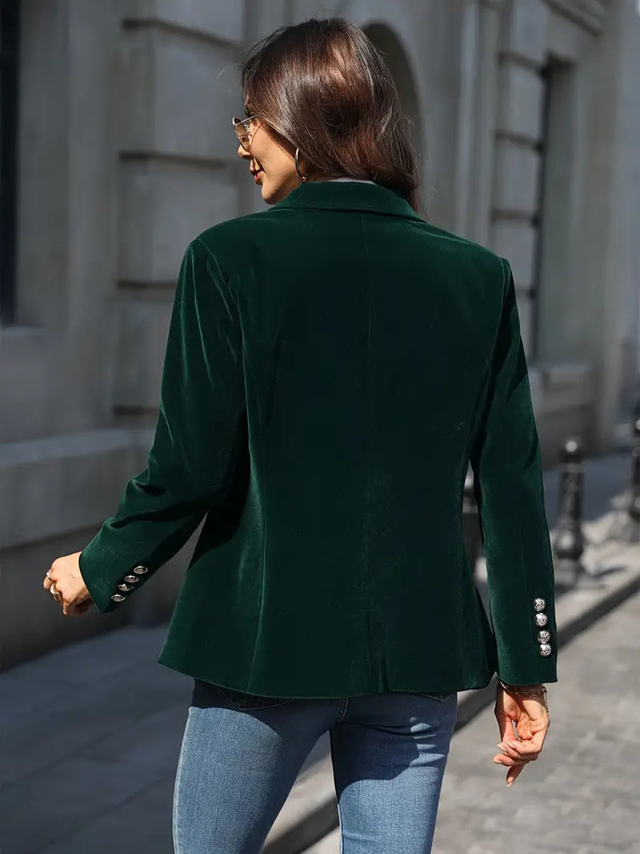 Blazer für Damen - Elegante Samt-Übergangsjacke