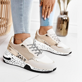 Lindsey Platform Sneakers | Moderne Damensneaker mit Mustern und Schnürsenkeln