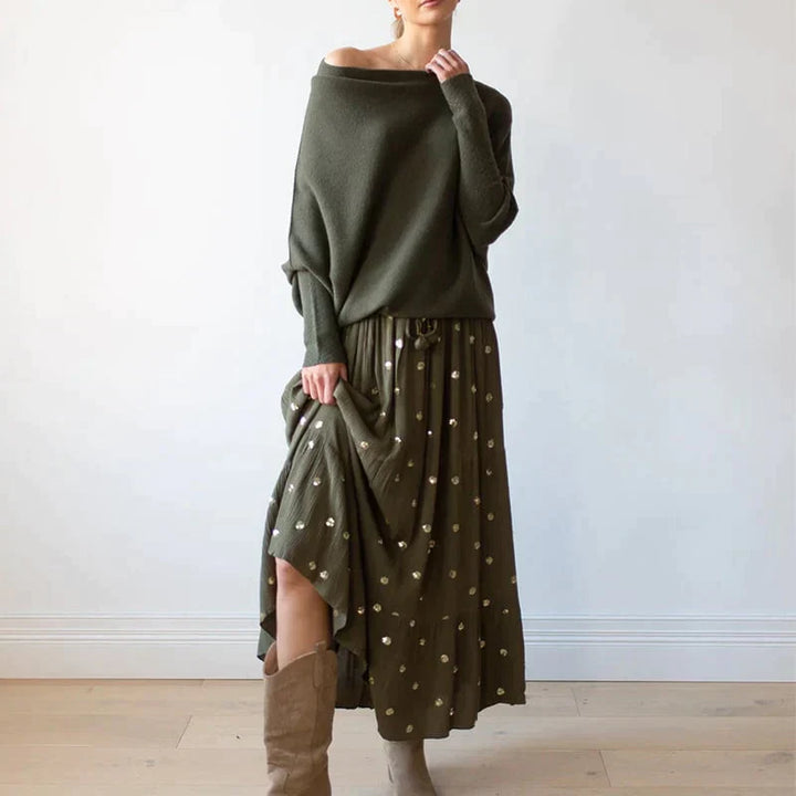 Margiela Maris Pullover | Moderner asymmetrischer Pullover mit U-Boot-Ausschnitt für Damen