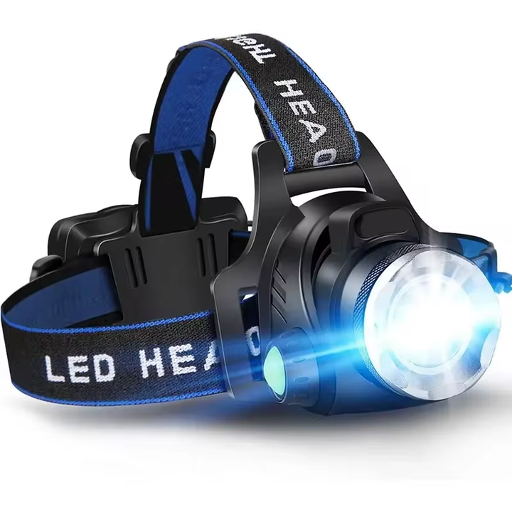 LED Stirnlampe 2000 Lumen wasserdicht USB - Kopflampe Zoom Akku Herbst Wandern Outdoor dunkel