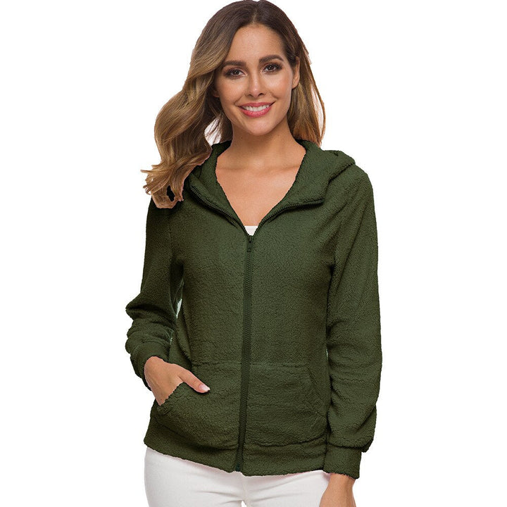 Fleecejacke für den kalte Tage - Warme Fleecejacke mit Kapuze für Damen