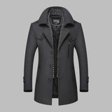 Gantor Klassischer Wollmantel | Langer Woll-Wintermantel Herren mit zeitlosem Stil