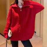 COSS Pulli | Damen Herbst-Pullover mit hohem Kragen und Reißverschluss