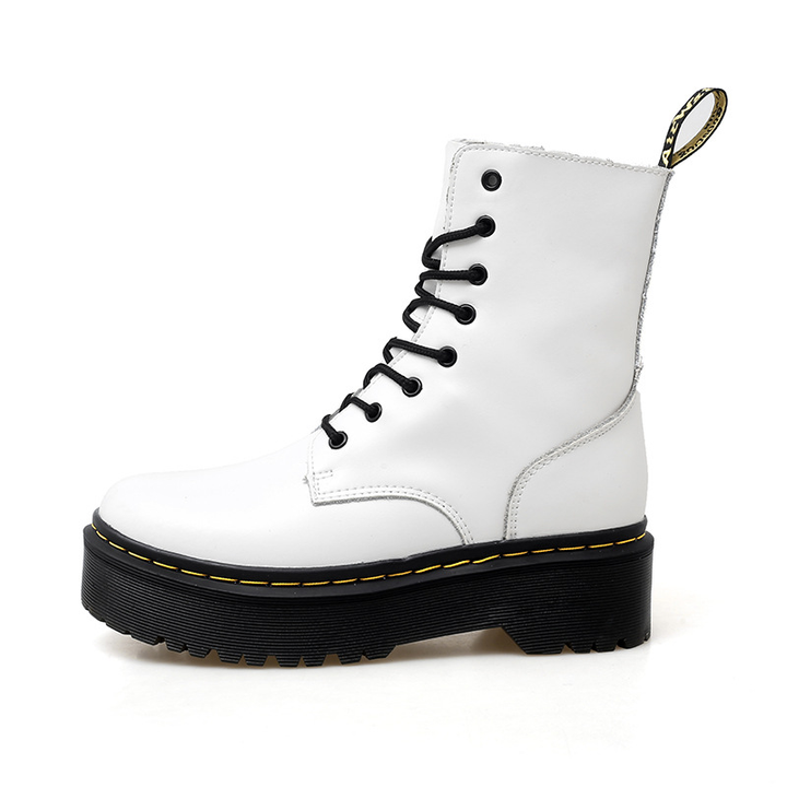 Damen Schnürstiefeletten – Bequeme Sommerstiefel mit Profilsohle und Reißverschluss