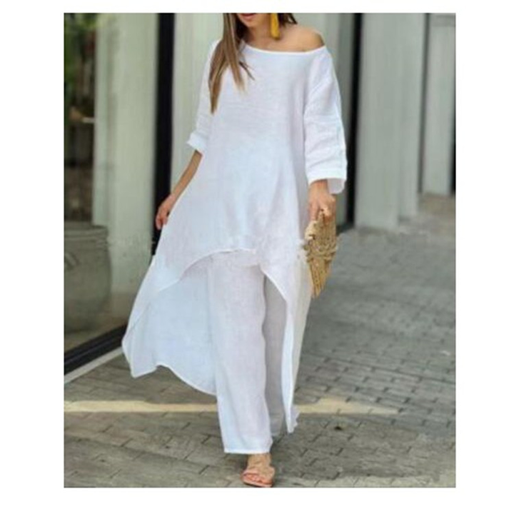 Esme Elegantes Zwei-Teiler Set | Luftiges Sommerliches Boho-Stil Ensemble mit weiten Hosen und Tunika