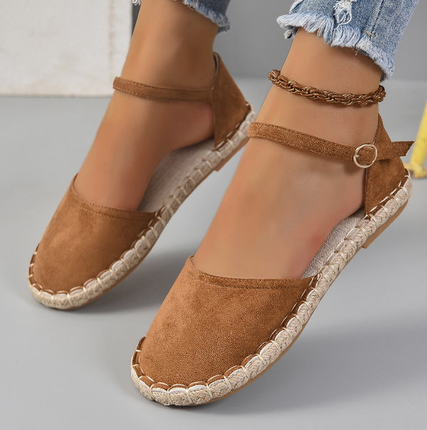 Nadia Espadrilles Plateau | Boho schwarze Espadrilles sandaletten für Damen mit Riemchen