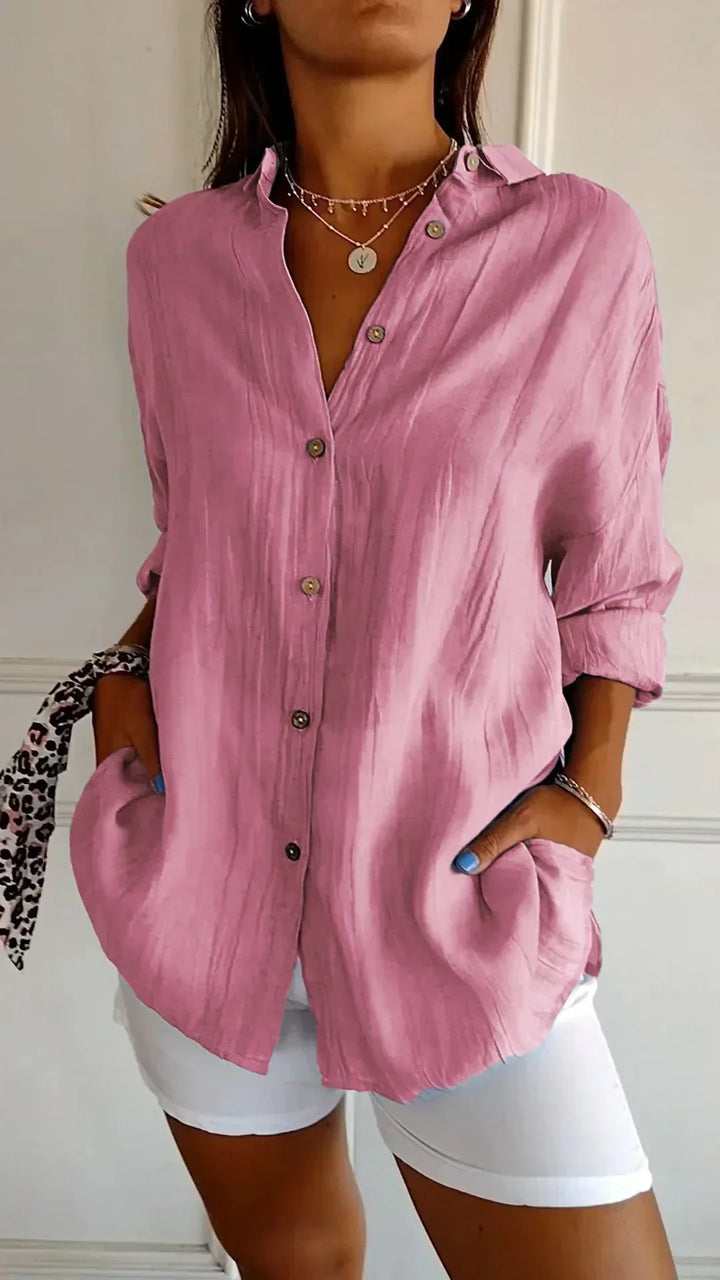 Hemdbluse für Damen - Elegante Luftige Bluse für Sommer