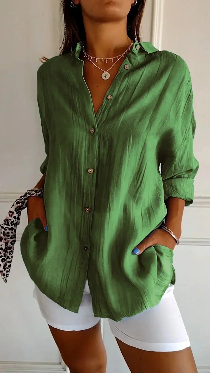 Hemdbluse für Damen - Elegante Luftige Bluse für Sommer