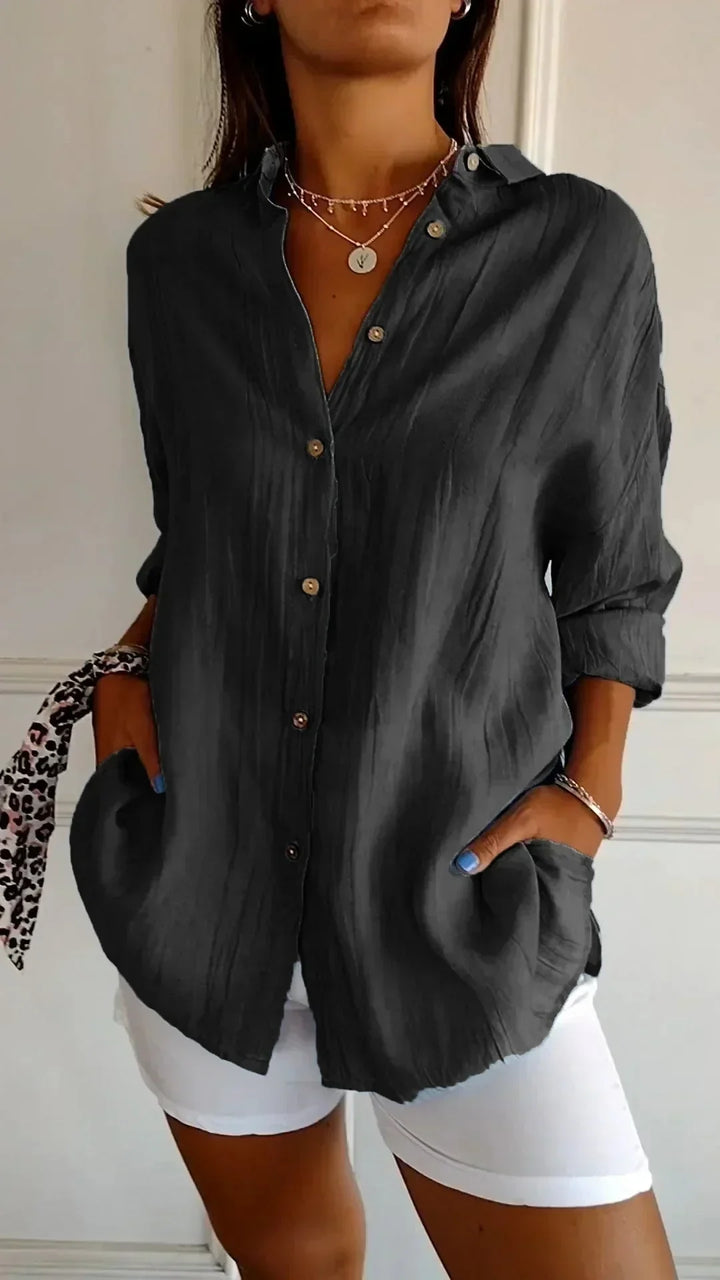 Hemdbluse für Damen - Elegante Luftige Bluse für Sommer