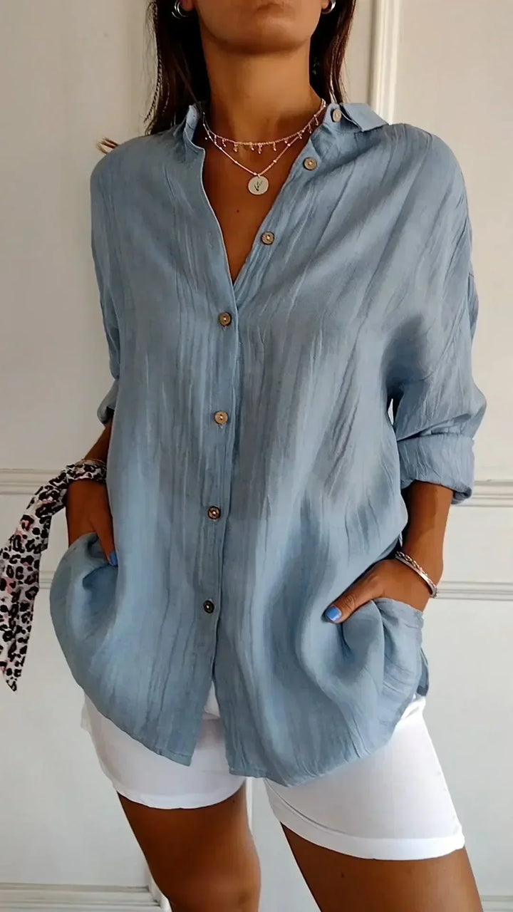 Hemdbluse für Damen - Elegante Luftige Bluse für Sommer