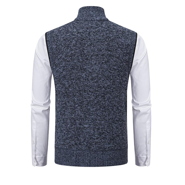 Strickweste für den Herbst - Stilvolle Strickweste mit Stehkragen und Reißverschluss für Herren