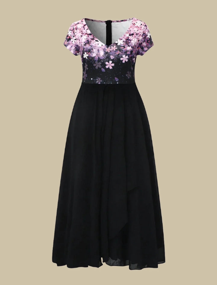 Sommerkleid für Damen - Elegantes luftiges Midikleid mit Druck