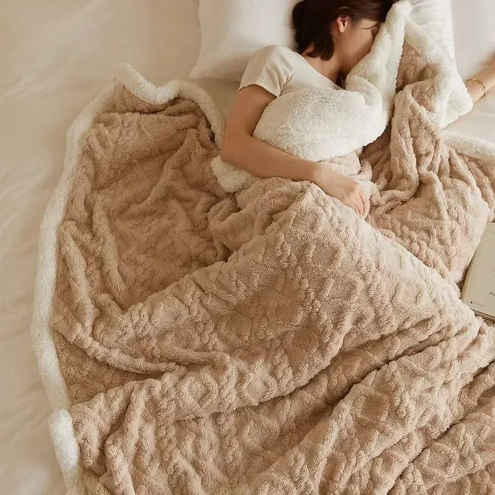 Kuscheldecke Fleece Winter warm - Weiche Wolldecke Herbst kuschelig für Sofa Bett Wohnzimmer