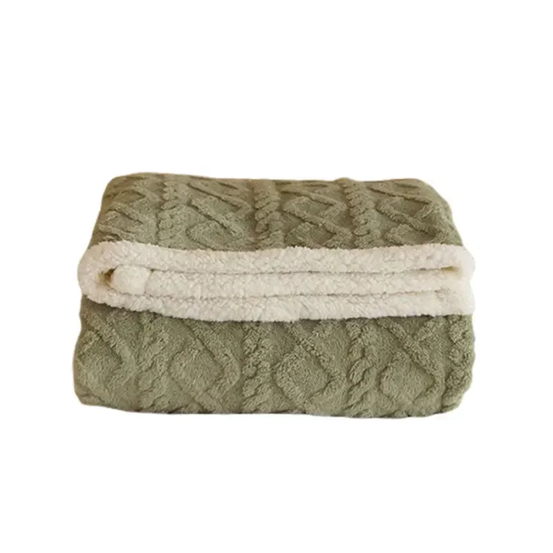 Kuscheldecke Fleece Winter warm - Weiche Wolldecke Herbst kuschelig für Sofa Bett Wohnzimmer