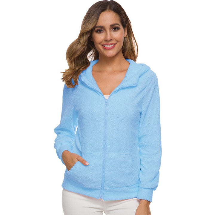 Fleecejacke für den kalte Tage - Warme Fleecejacke mit Kapuze für Damen