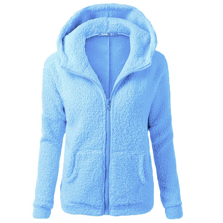 Fleecejacke für den kalte Tage - Warme Fleecejacke mit Kapuze für Damen