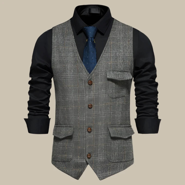 mouwloos geruite gilet voor heren van