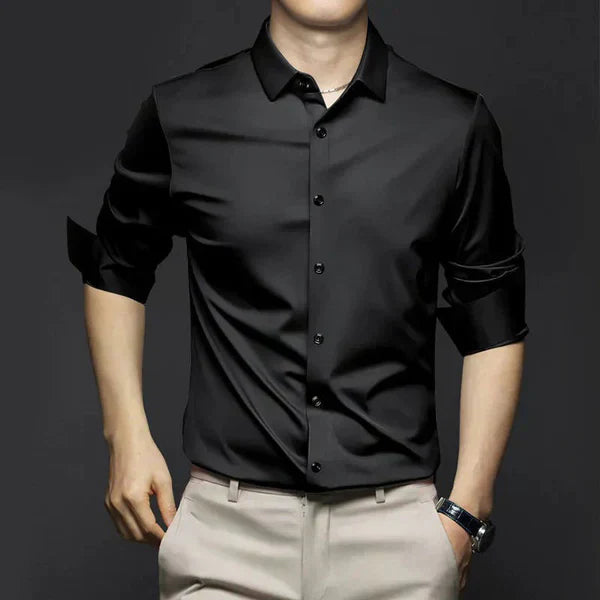 Bügelfreies Hemd für den Herbst – Business Casual Stretch Hemd für Herren