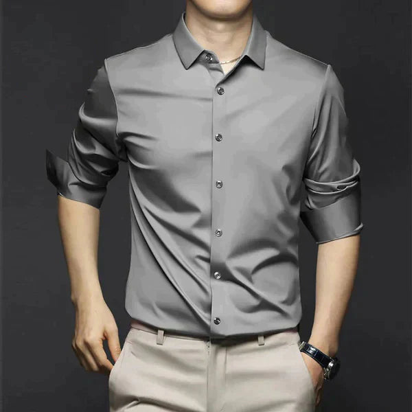 Bügelfreies Hemd für den Herbst – Business Casual Stretch Hemd für Herren
