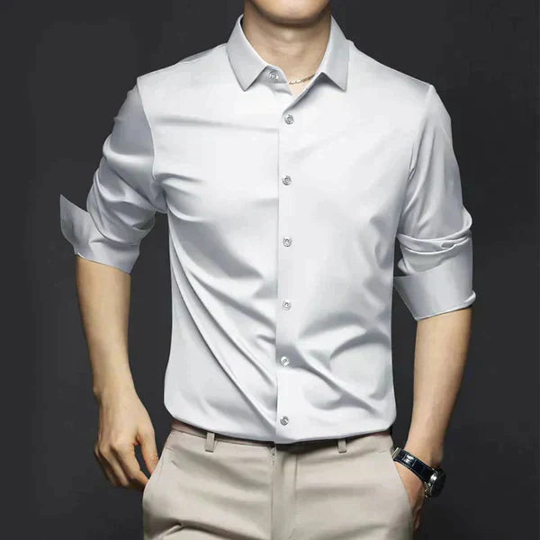 Bügelfreies Hemd für den Herbst – Business Casual Stretch Hemd für Herren