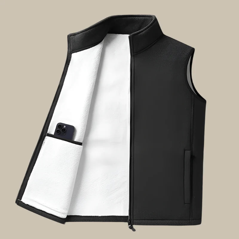 Outdoor Weste für Kalte Tage - Casual Ärmellose Polarfleece Weste für Herren