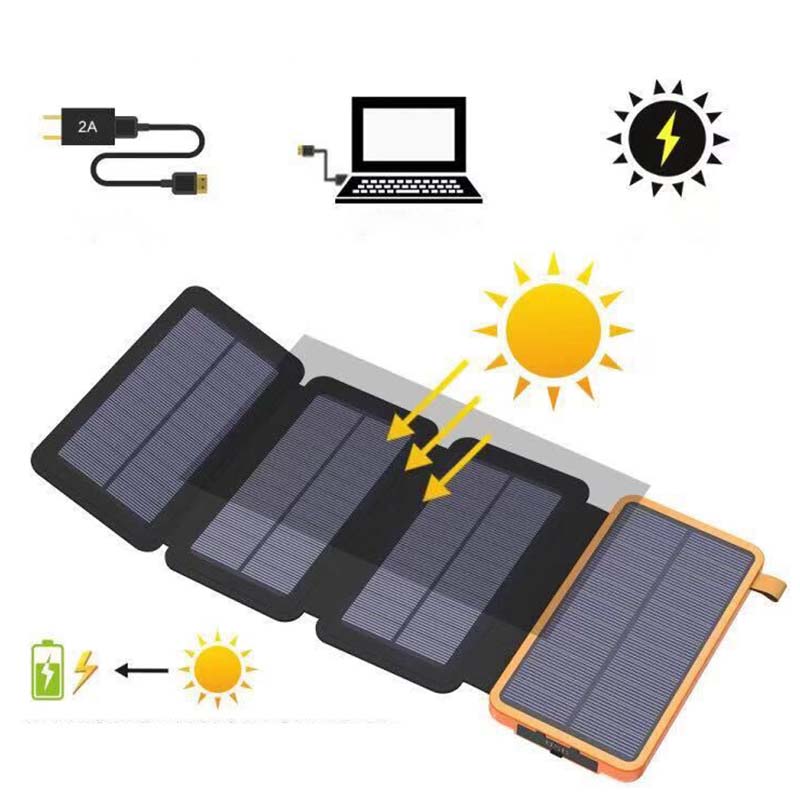 PowerFold | Tragbare, faltbare, wasserdichte Solar-Powerbank