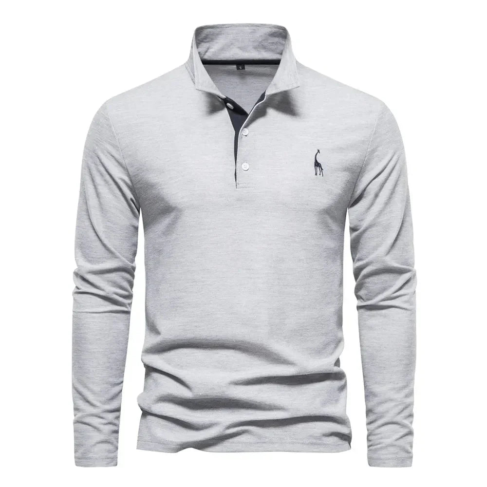 Poloshirt für Herren - Stillvolle Langarm Polo für den Winter