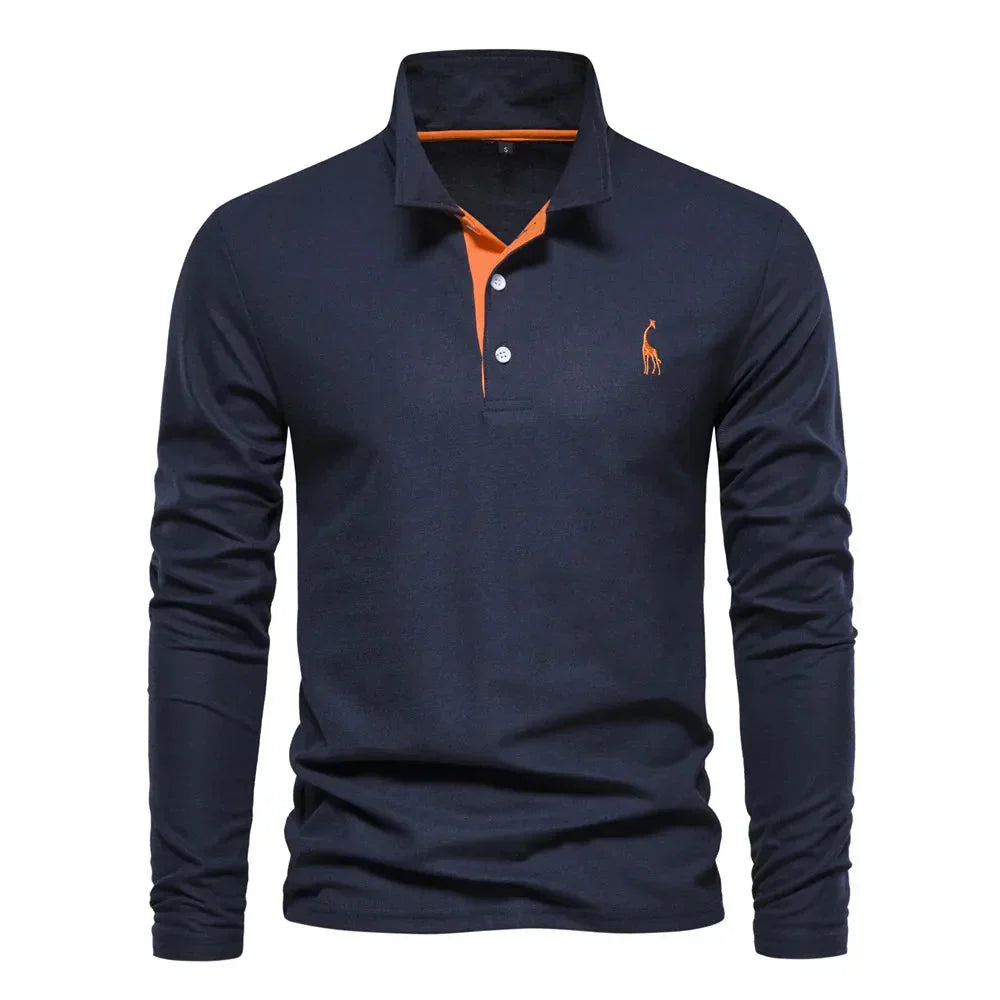Poloshirt für Herren - Stillvolle Langarm Polo für den Winter