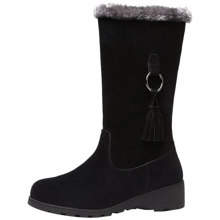 Stiefel für Damen - Bequeme Oberschenkelhohe Stiefel mit Reißverschluss