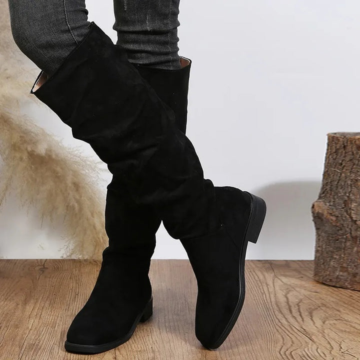 Isabel Stiefel | Elegante bequeme oberschenkelhohe Stiefel mit halbhohem Absatz