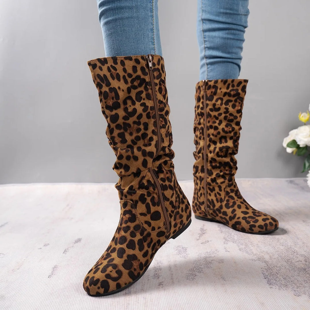 Berska overknee stiefel | Elegante bequeme oberschenkelhohe Stiefel mit flacher Sohle