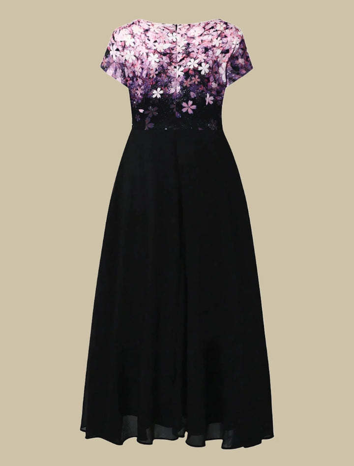 Sommerkleid für Damen - Elegantes luftiges Midikleid mit Druck