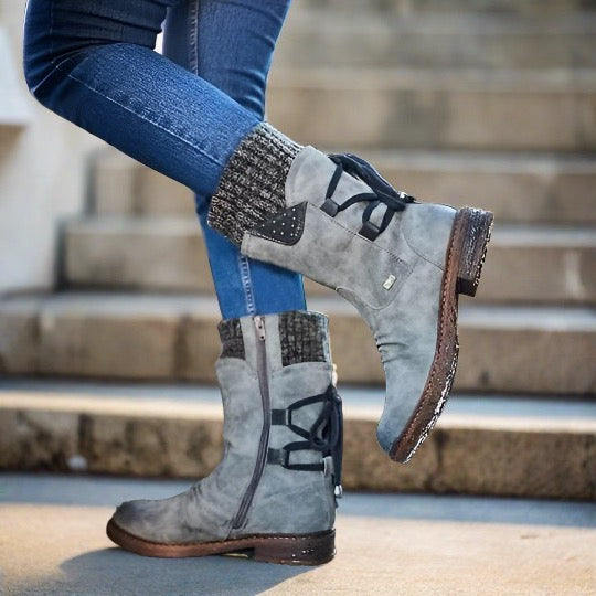 Lamaris hohe Frühjahrsstiefel | Hohe Stiefel mit ergonomischem Fußbett für Frauen