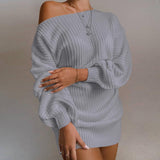 Olivia Luxe Sweater Dress | Weicher trendiger langer Pullover in Übergröße