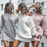 Olivia Luxe Sweater Dress | Weicher trendiger langer Pullover in Übergröße