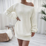 Olivia Luxe Sweater Dress | Weicher trendiger langer Pullover in Übergröße