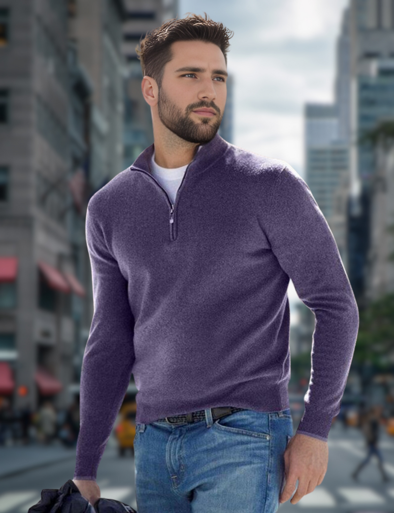 Ganti Pullover | Premium V-Ausschnitt Pullover mit Reißverschluss für Männer